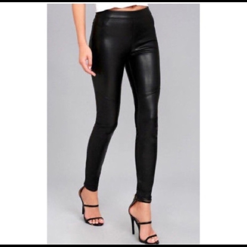 Free People vegan faux leather leggings